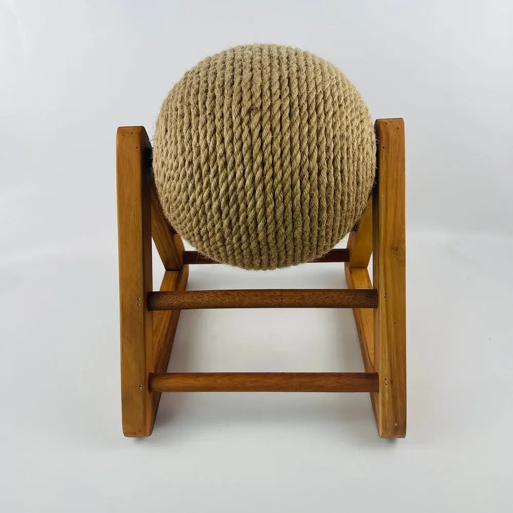 Cat Scratch Ball with Wood Base 10 1/2